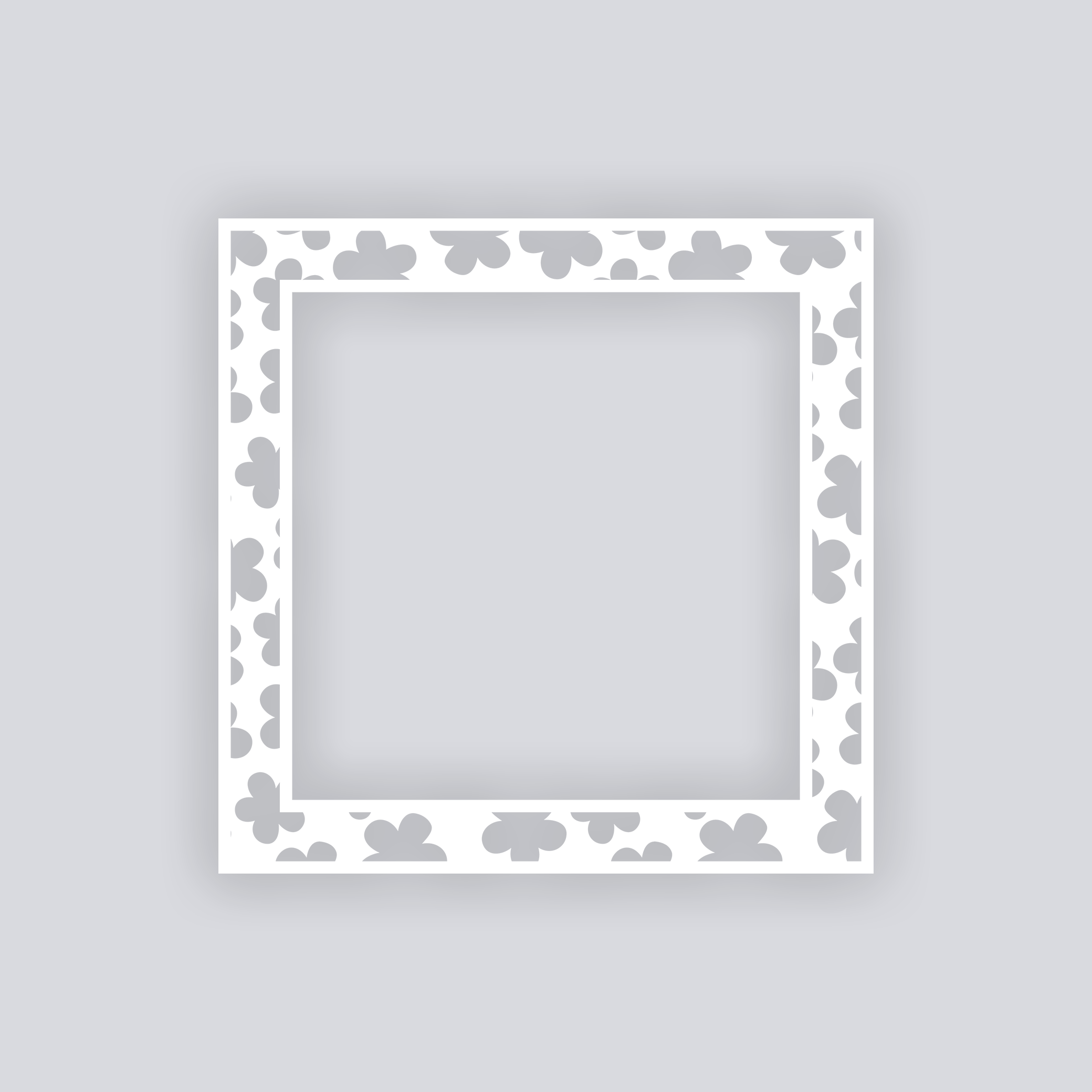 Ditsy Flowers Square Rim Clay Stencil