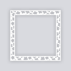 Ditsy Flowers Square Rim Clay Stencil