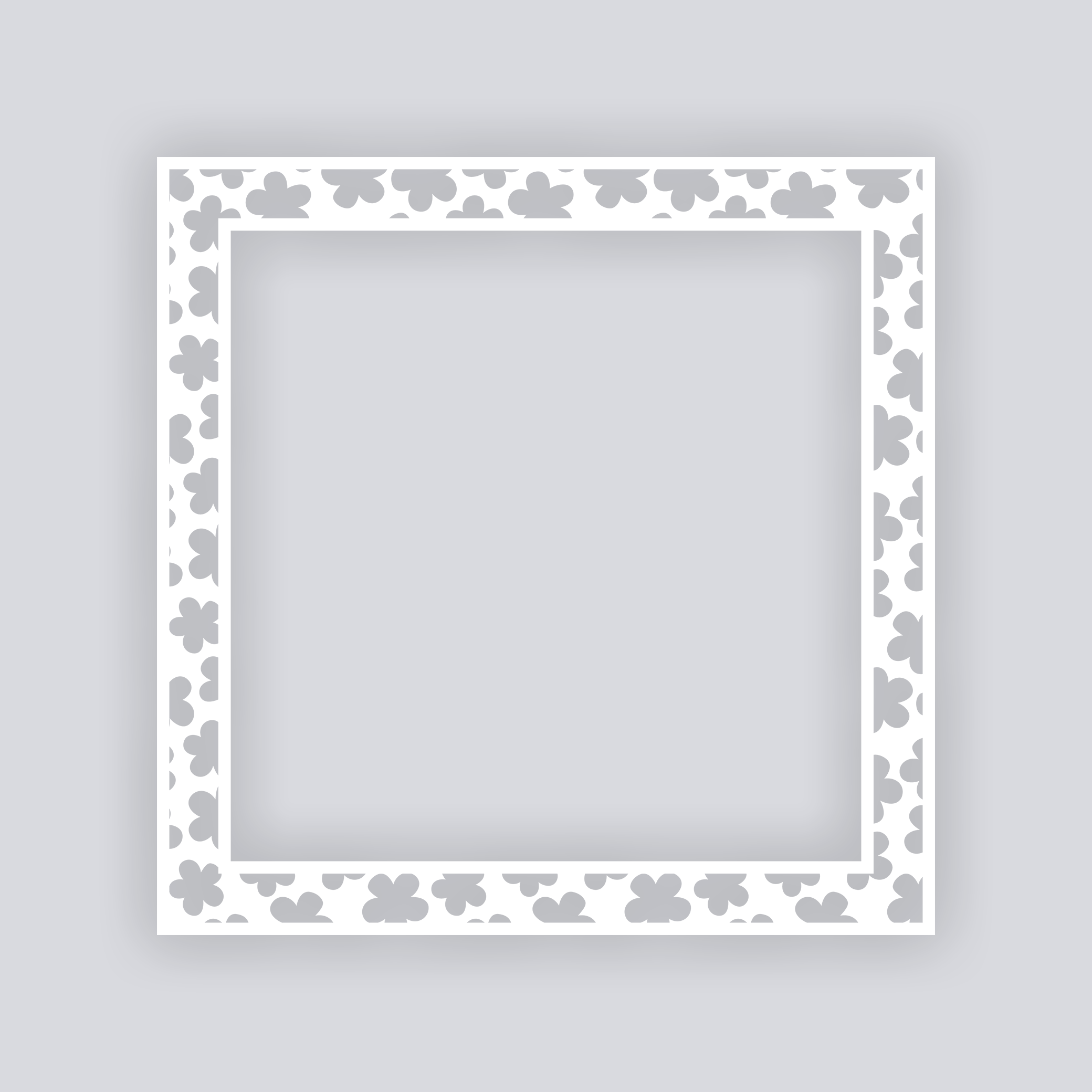 Ditsy Flowers Square Rim Clay Stencil
