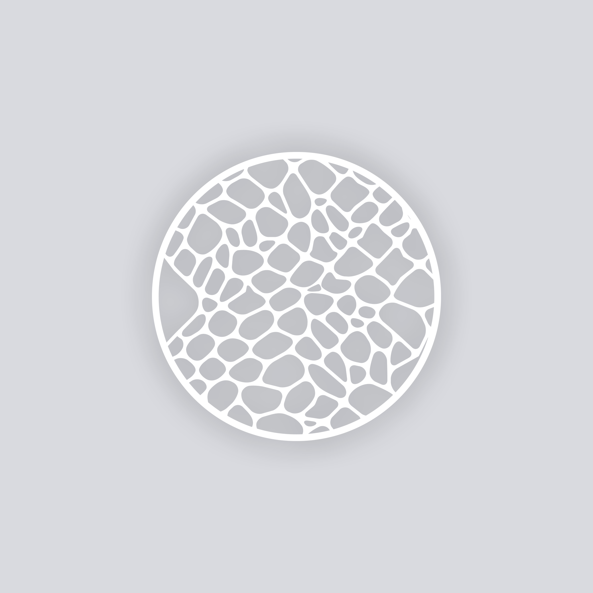 Dragon Scales Circle Clay Stencil