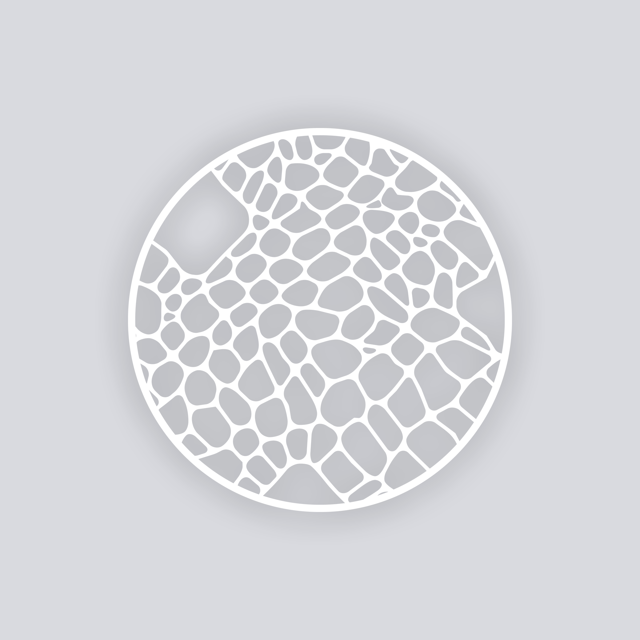 Dragon Scales Circle Clay Stencil