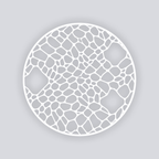 Dragon Scales Circle Clay Stencil