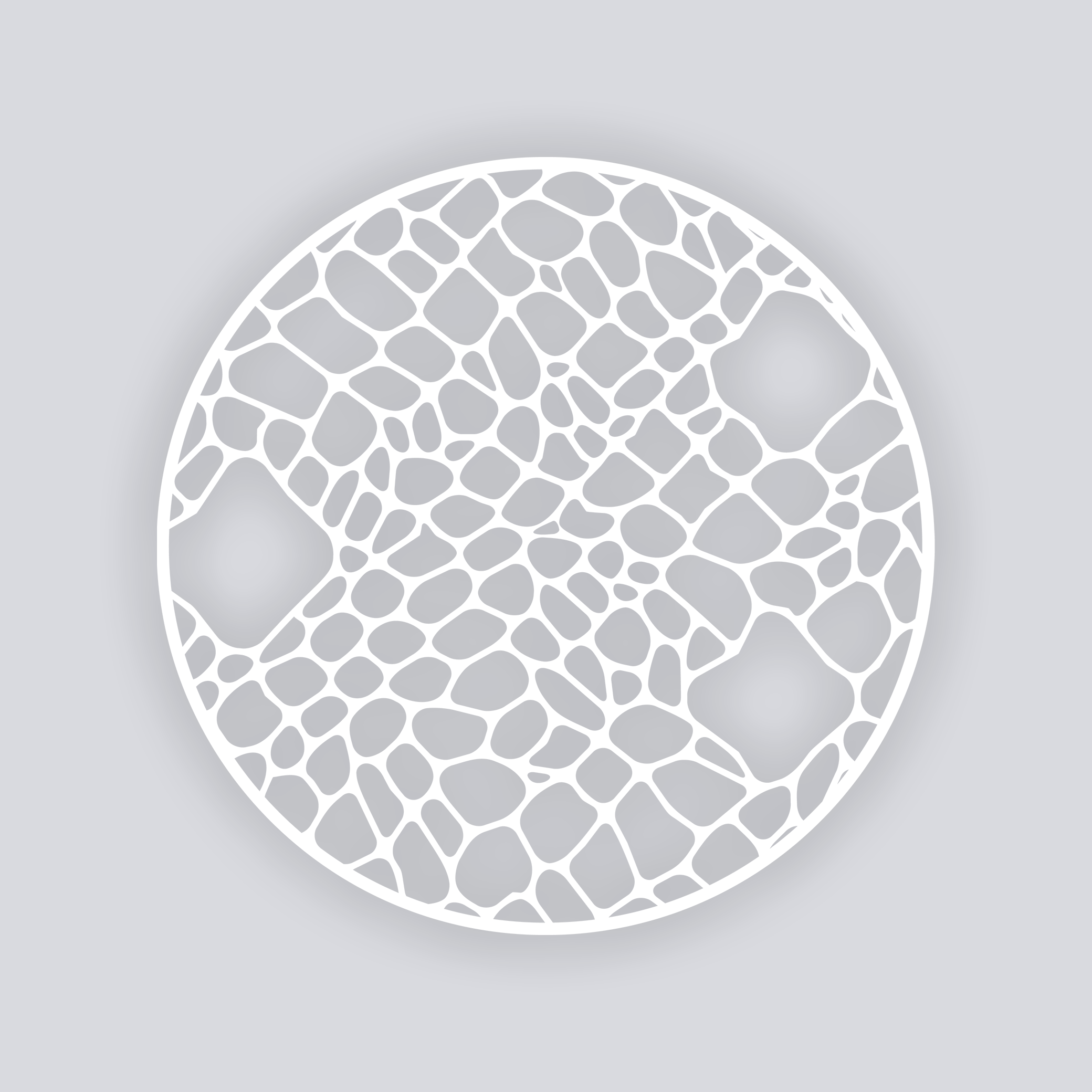 Dragon Scales Circle Clay Stencil