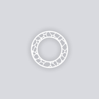 Dragon Scales Circle Rim Clay Stencil