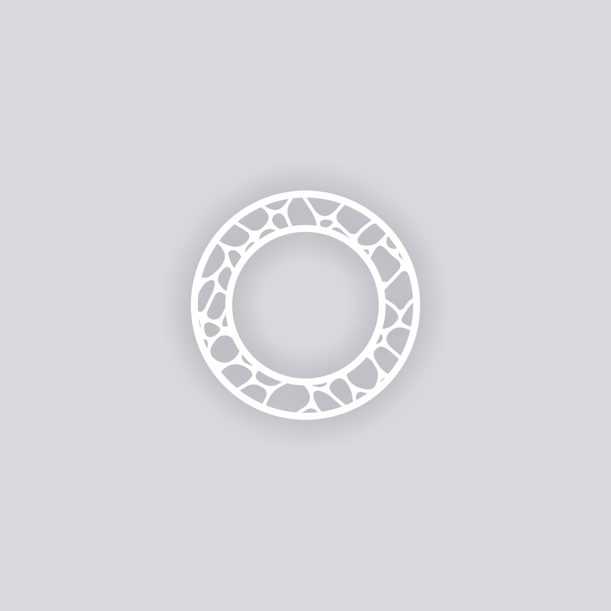 Dragon Scales Circle Rim Clay Stencil