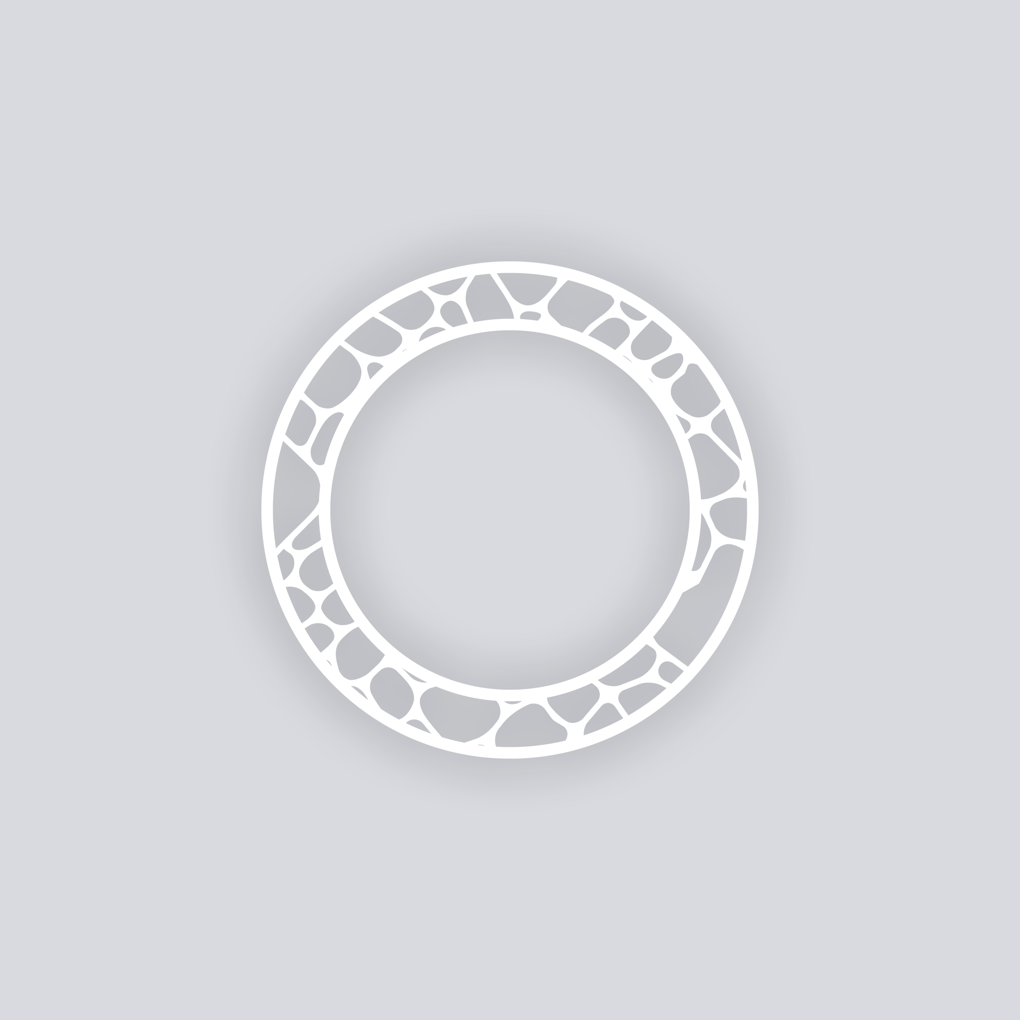 Dragon Scales Circle Rim Clay Stencil