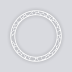 Dragon Scales Circle Rim Clay Stencil