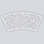 Dragon Scales Cups + Cones Clay Stencil