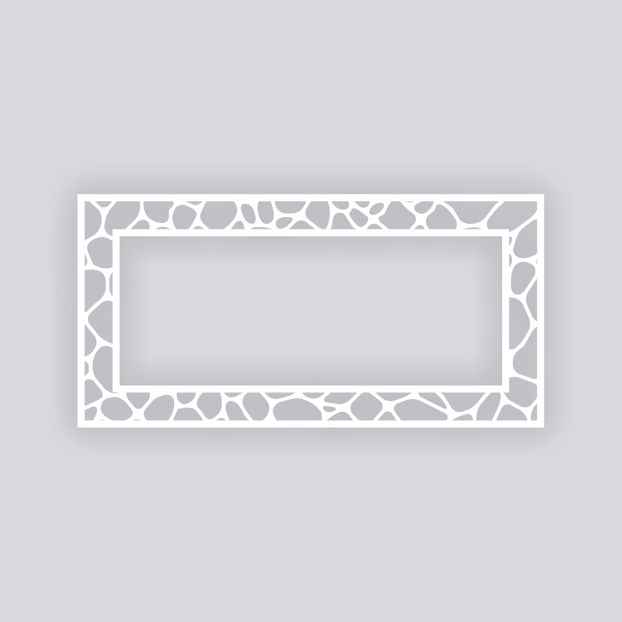 Dragon Scales Rectangle Rim Clay Stencil