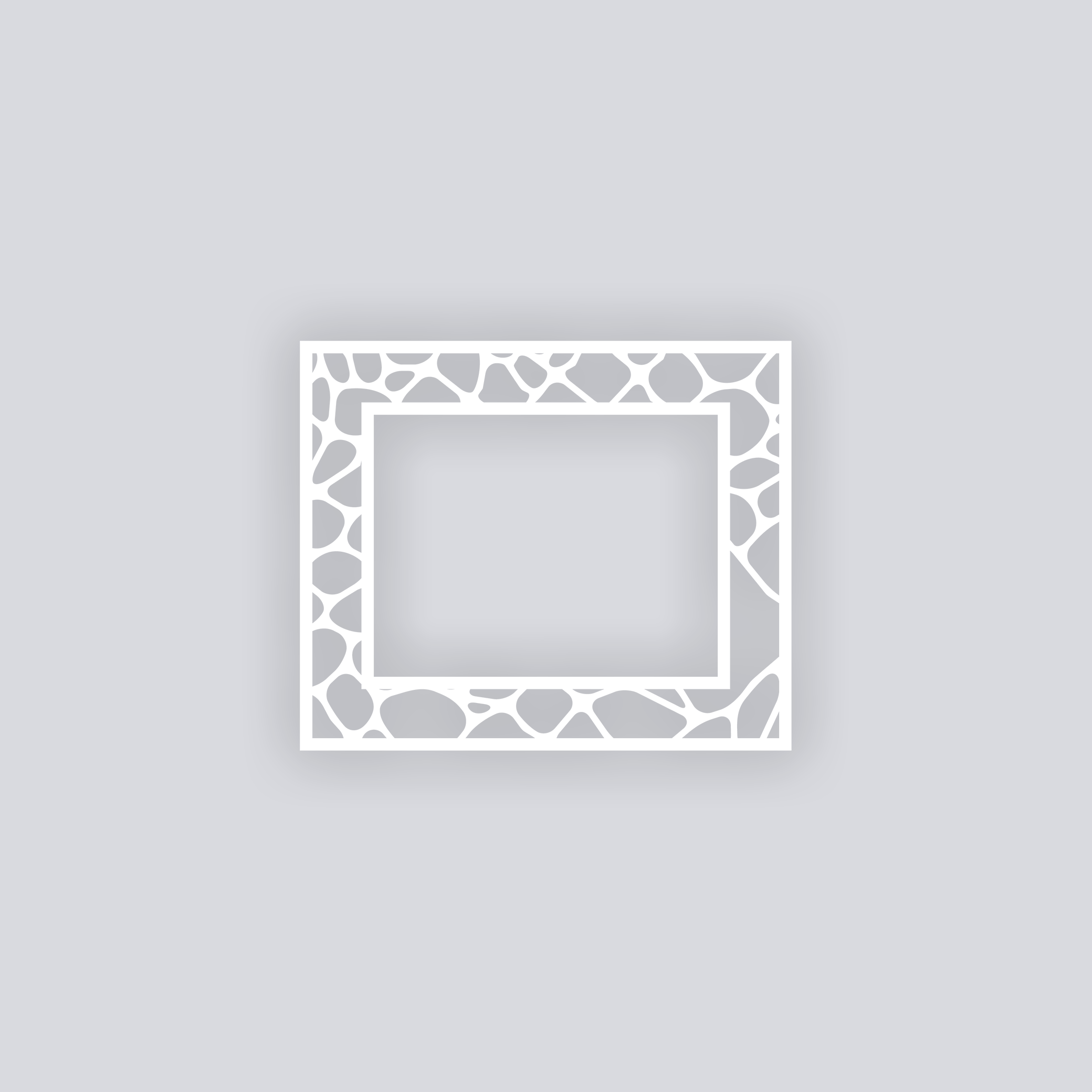 Dragon Scales Rectangle Rim Clay Stencil