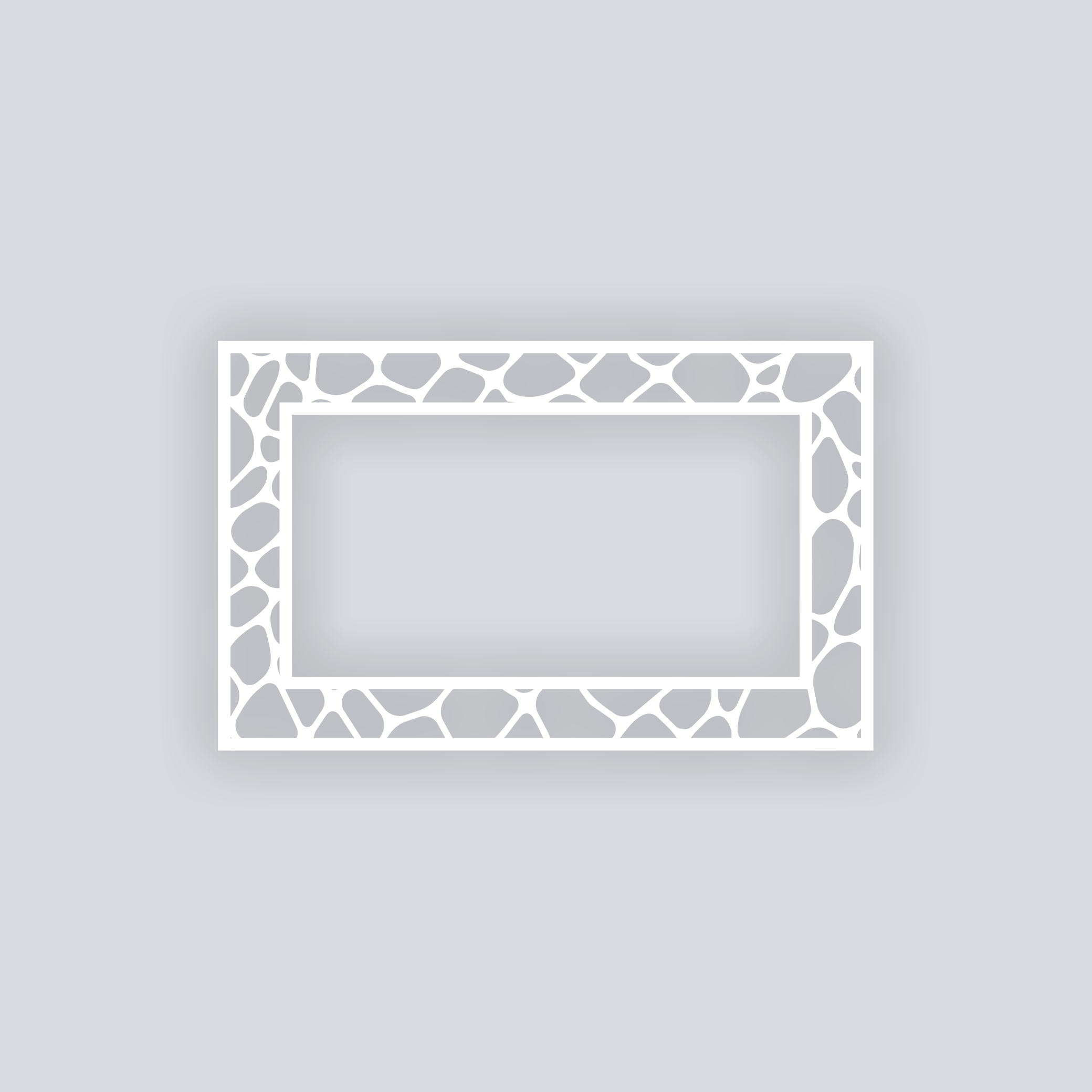 Dragon Scales Rectangle Rim Clay Stencil