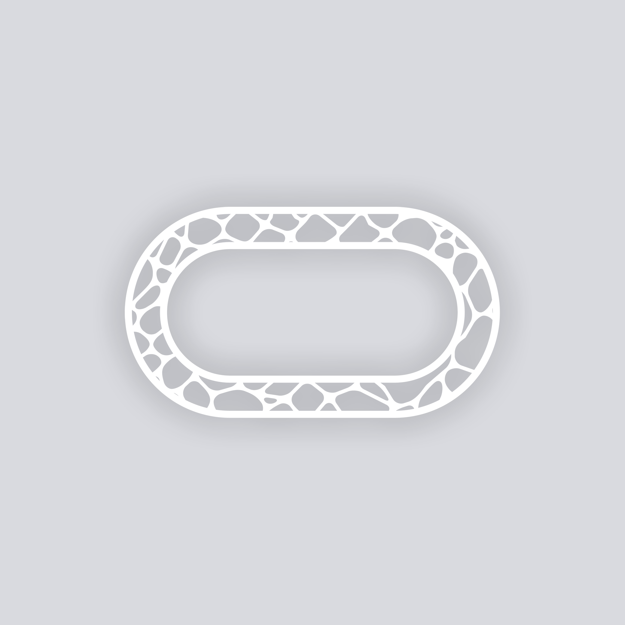 Dragon Scales Rounded Rectangle Rim Clay Stencil