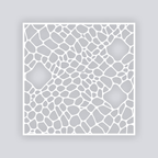 Dragon Scales Square Clay Stencil