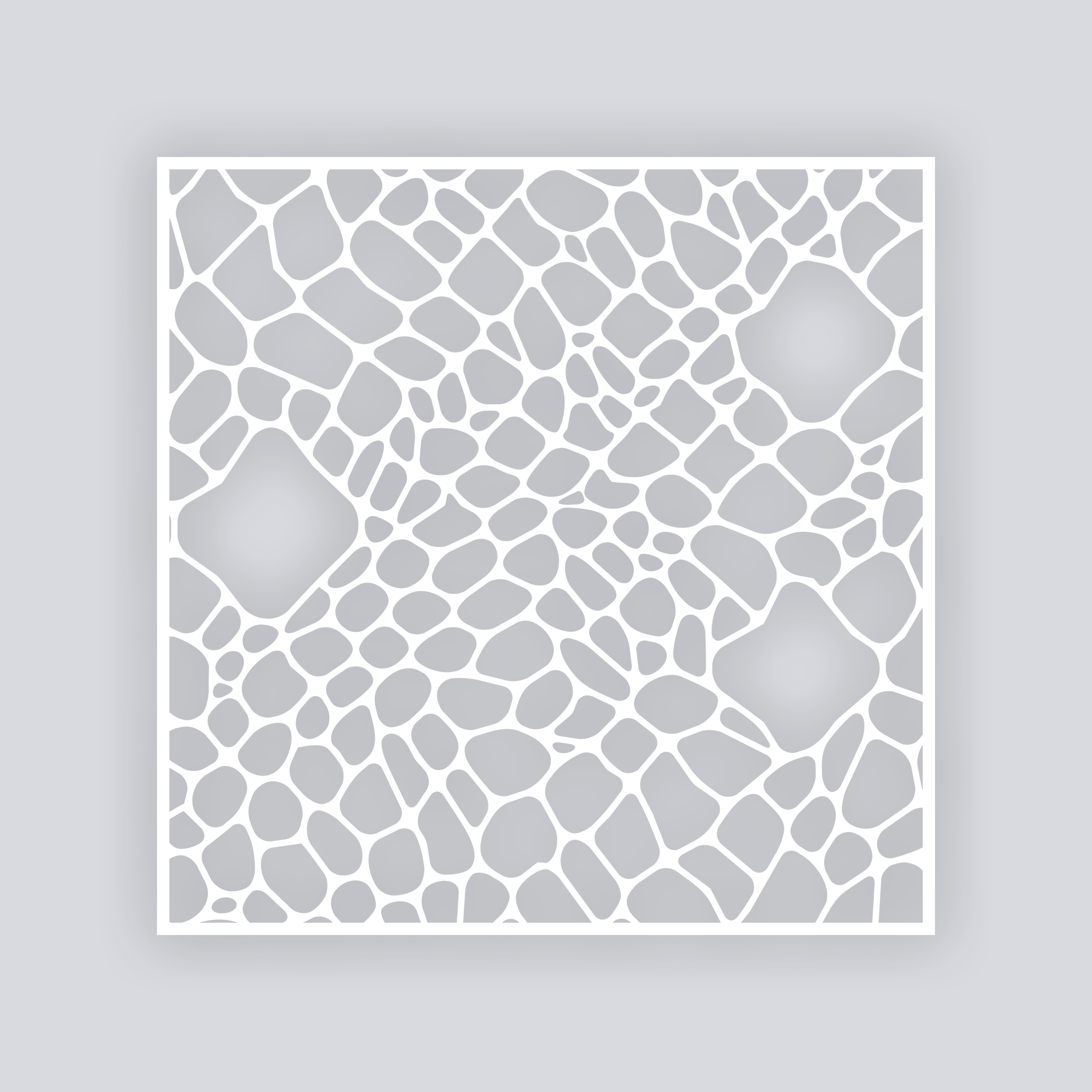 Dragon Scales Square Clay Stencil