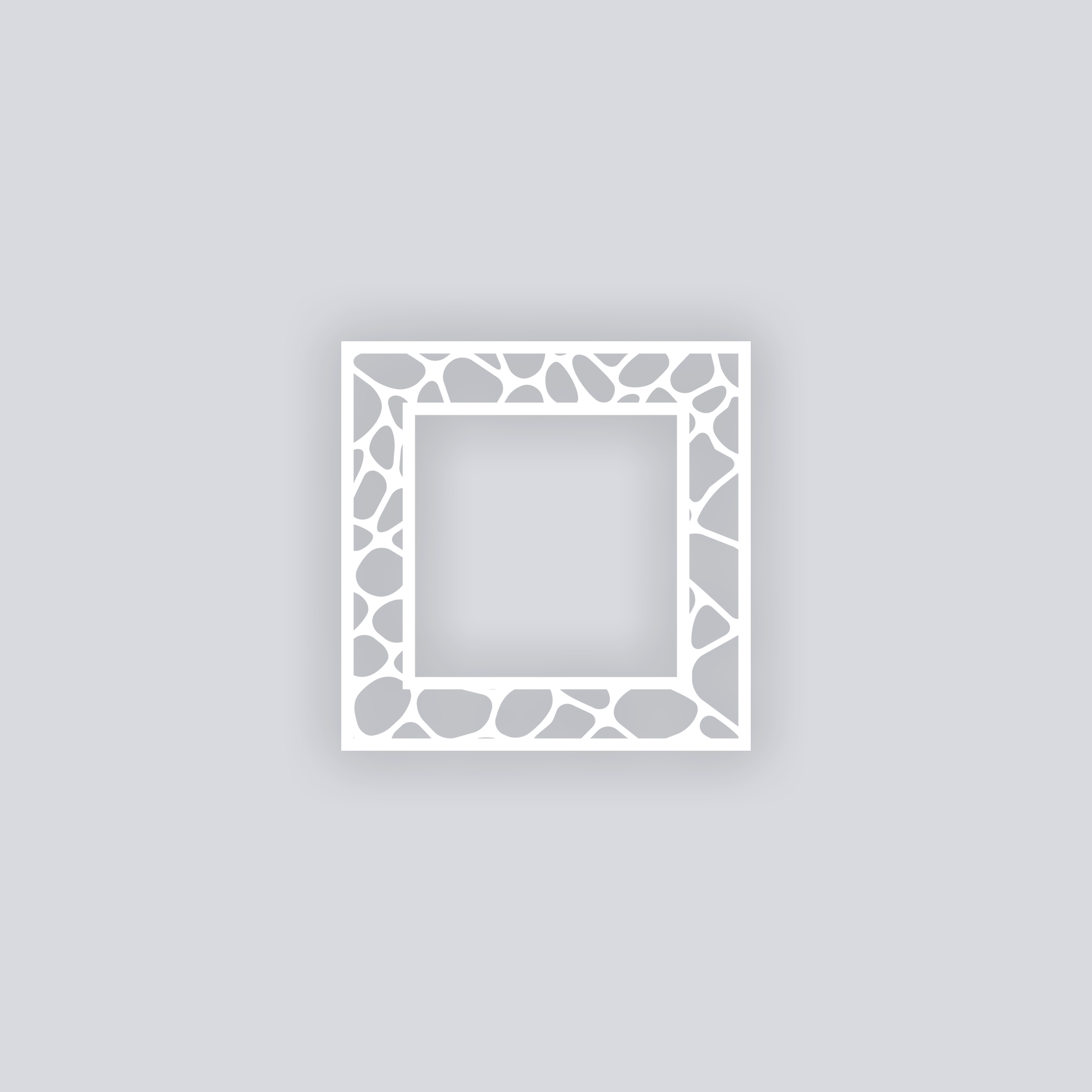 Dragon Scales Square Rim Clay Stencil