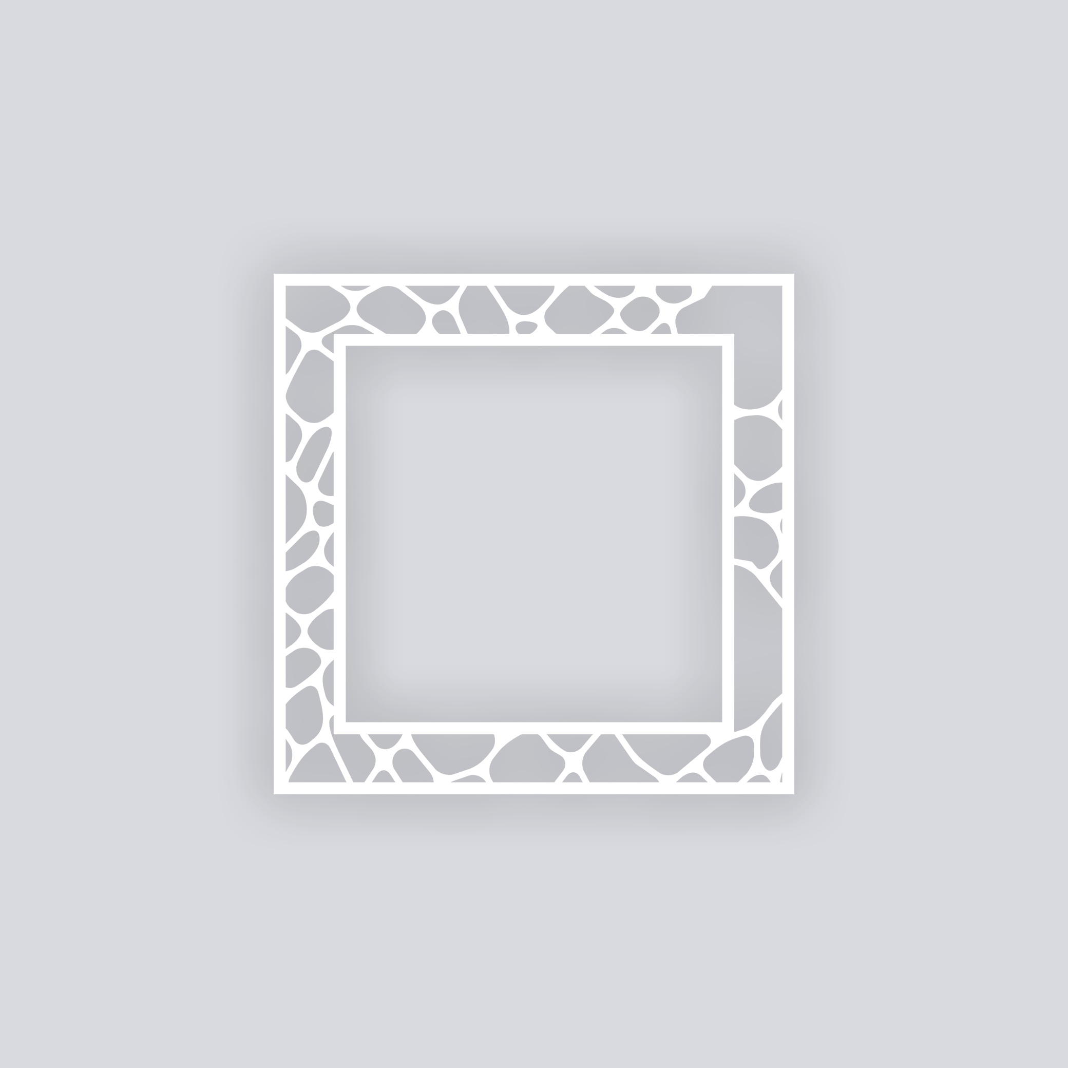 Dragon Scales Square Rim Clay Stencil