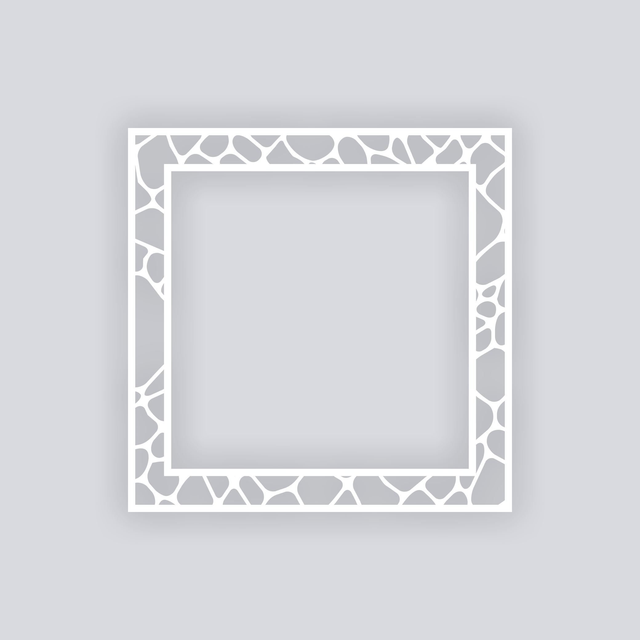 Dragon Scales Square Rim Clay Stencil