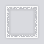 Dragon Scales Square Rim Clay Stencil