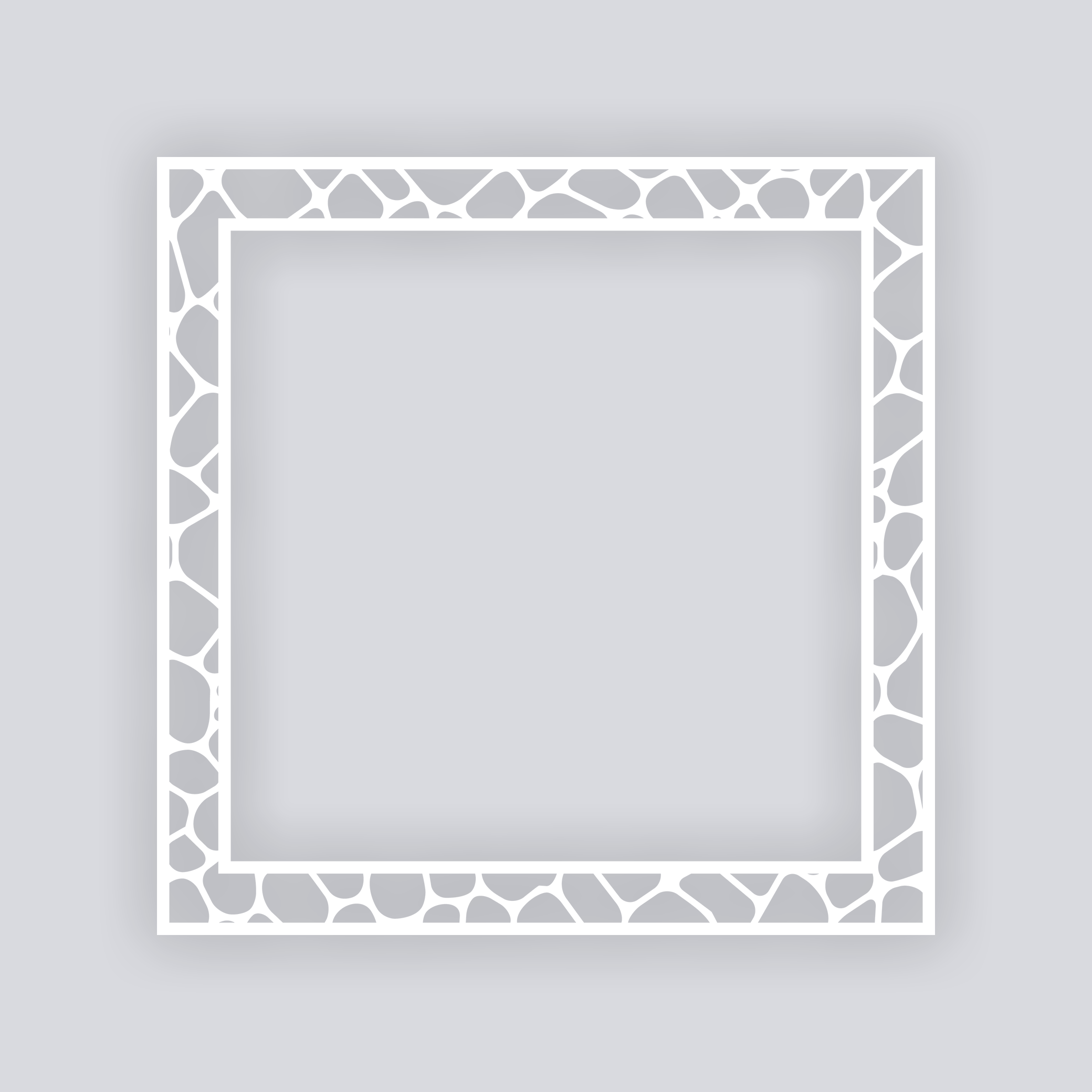 Dragon Scales Square Rim Clay Stencil