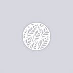 Feather Leaves Circle Clay Stencil