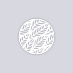 Feather Leaves Circle Clay Stencil