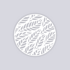 Feather Leaves Circle Clay Stencil
