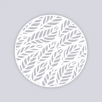 Feather Leaves Circle Clay Stencil