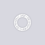 Feather Leaves Circle Rim Clay Stencil