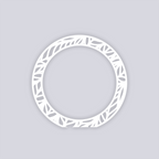 Feather Leaves Circle Rim Clay Stencil