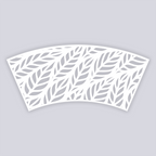 Feather Leaves Lg Cup Clay Stencil