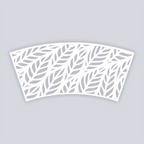 Feather Leaves Lg Cup Clay Stencil