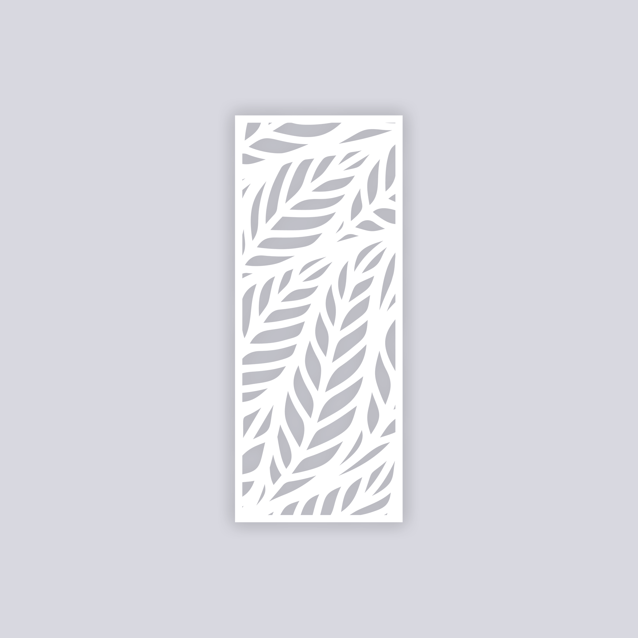 Feather Leaves Rectangle Clay Face Stencil