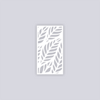 Feather Leaves Rectangle Clay Face Stencil