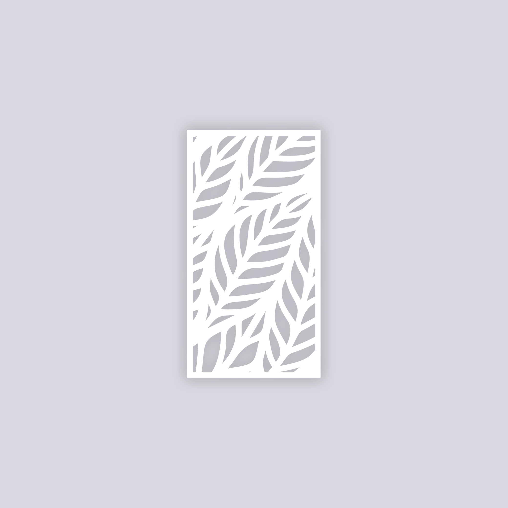 Feather Leaves Rectangle Clay Face Stencil