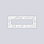 Feather Leaves Rectangle Rim Clay Stencil