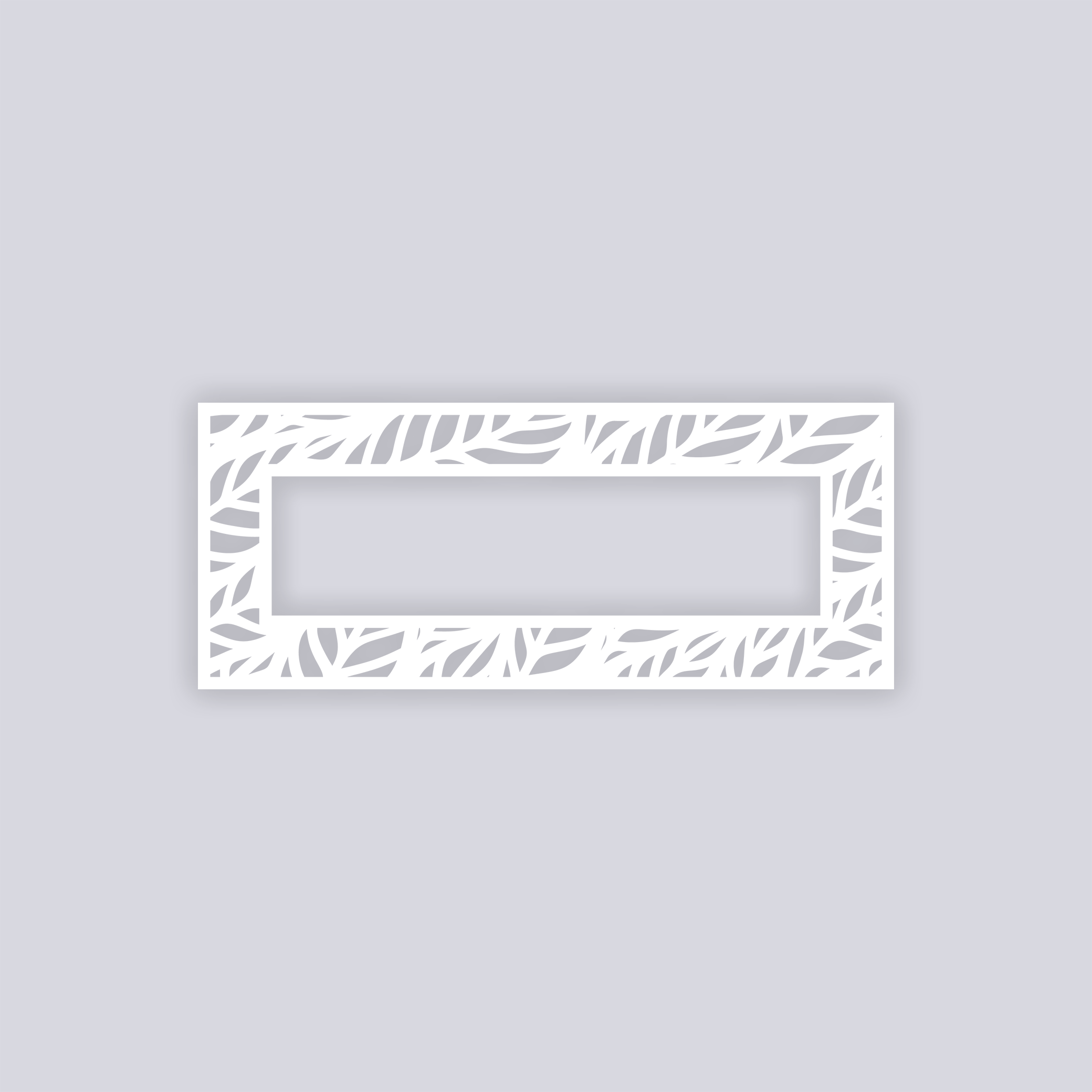 Feather Leaves Rectangle Rim Clay Stencil