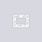 Feather Leaves Rectangle Rim Clay Stencil