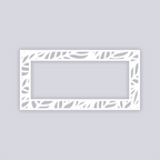 Feather Leaves Rectangle Rim Clay Stencil