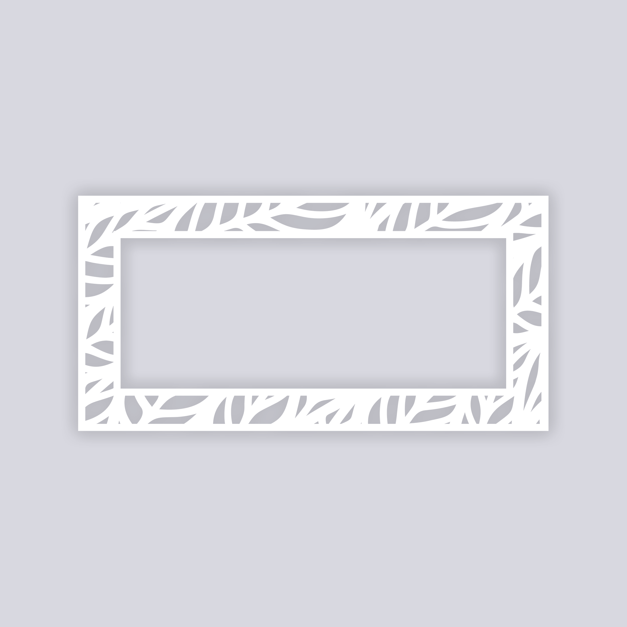 Feather Leaves Rectangle Rim Clay Stencil