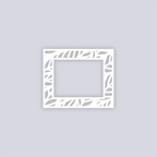 Feather Leaves Rectangle Rim Clay Stencil