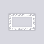 Feather Leaves Rectangle Rim Clay Stencil