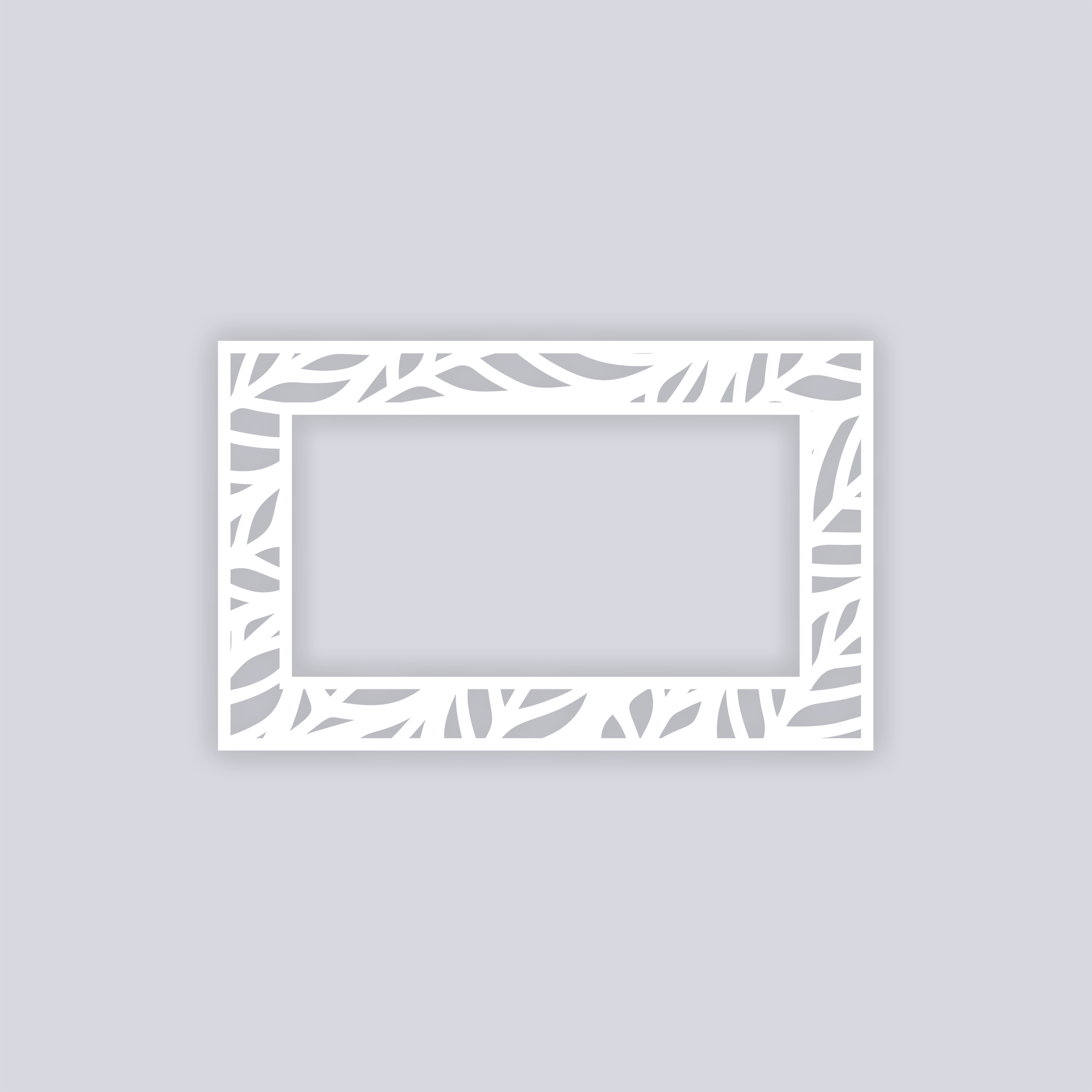 Feather Leaves Rectangle Rim Clay Stencil