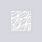 Feather Leaves Square Clay Stencil