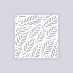 Feather Leaves Square Clay Stencil