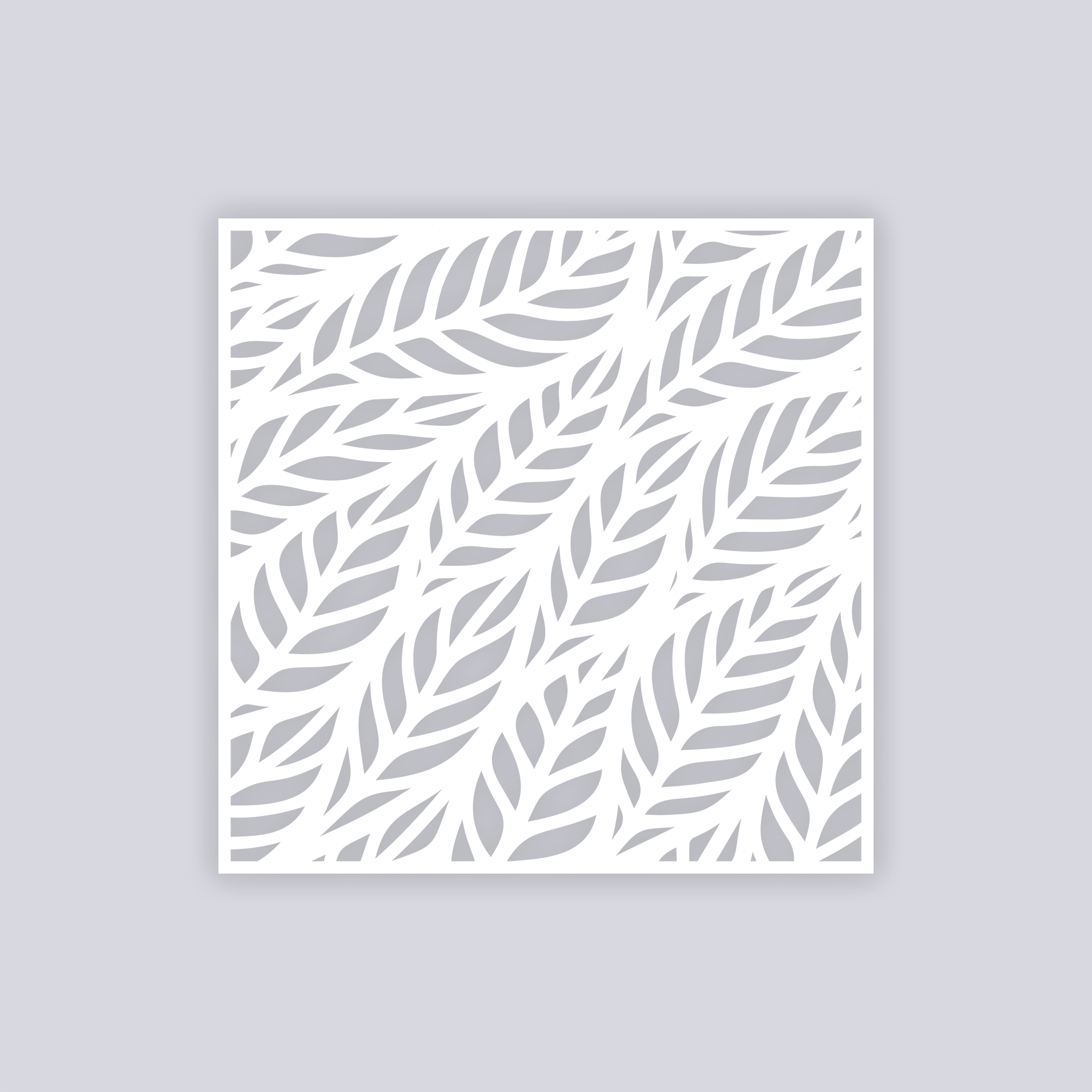 Feather Leaves Square Clay Stencil