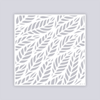 Feather Leaves Square Clay Stencil