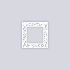 Feather Leaves Square Rim Clay Stencil