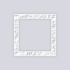 Feather Leaves Square Rim Clay Stencil