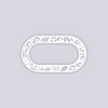 Floral Garden Rounded Rectangle Rim Clay Stencil