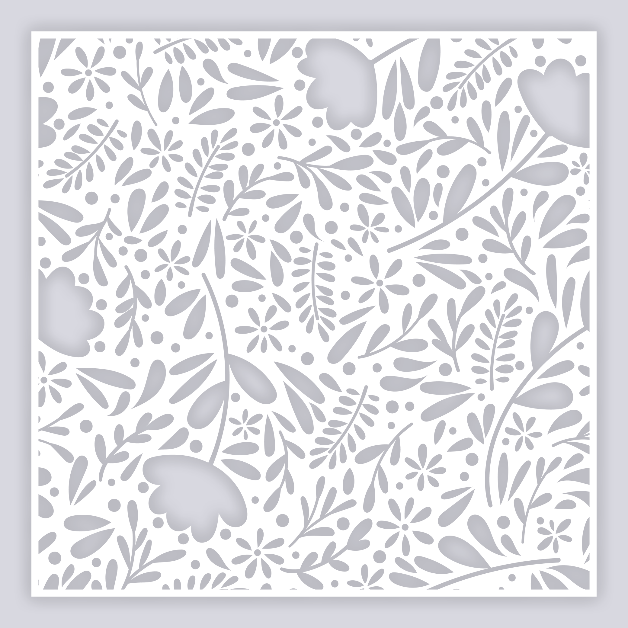 Floral Garden Full Clay Stencil